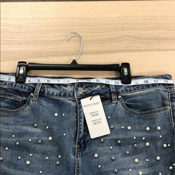 Frank Lyman Pearl Embellished Denim - Picture 7 of 8